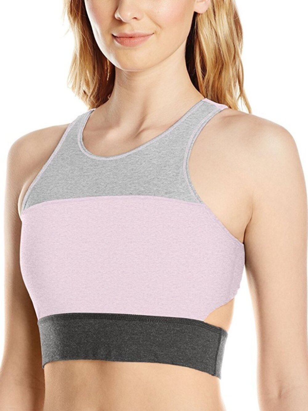 Calvin Klein Womens Performance Low Impact Colorblocked Sports Bra